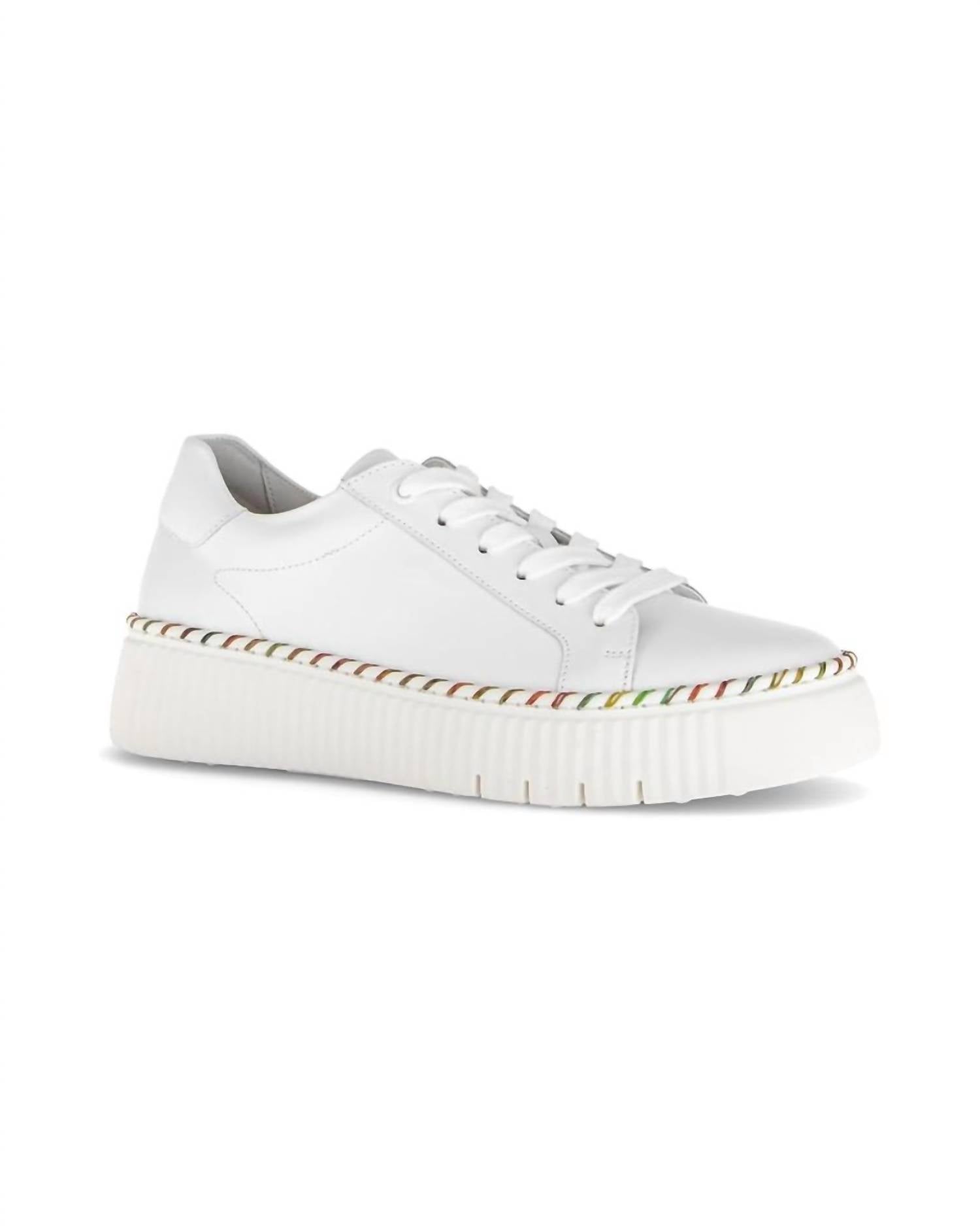 GABOR Women's Low-top Sneaker in white multi - women's sneaker