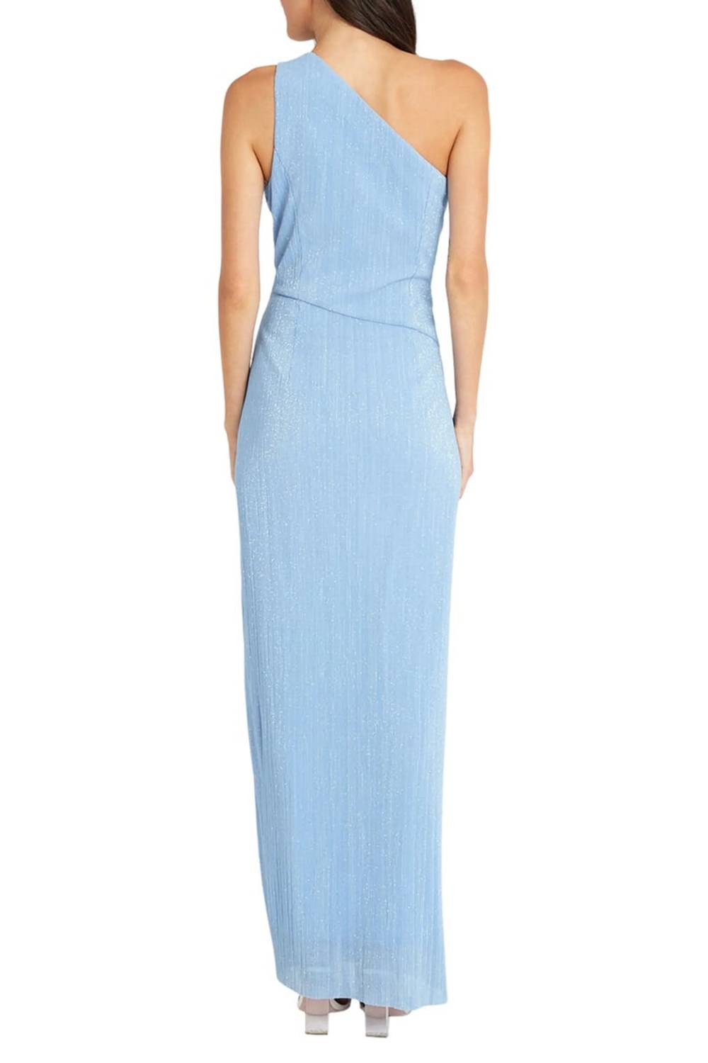 Maggy London - One Shoulder Metallic Evening Dress