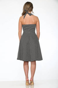 Orchid Bloom - Checkmate Halter Dress