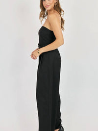 Sadie & Sage - Strapless Wide Leg Jumpsuit