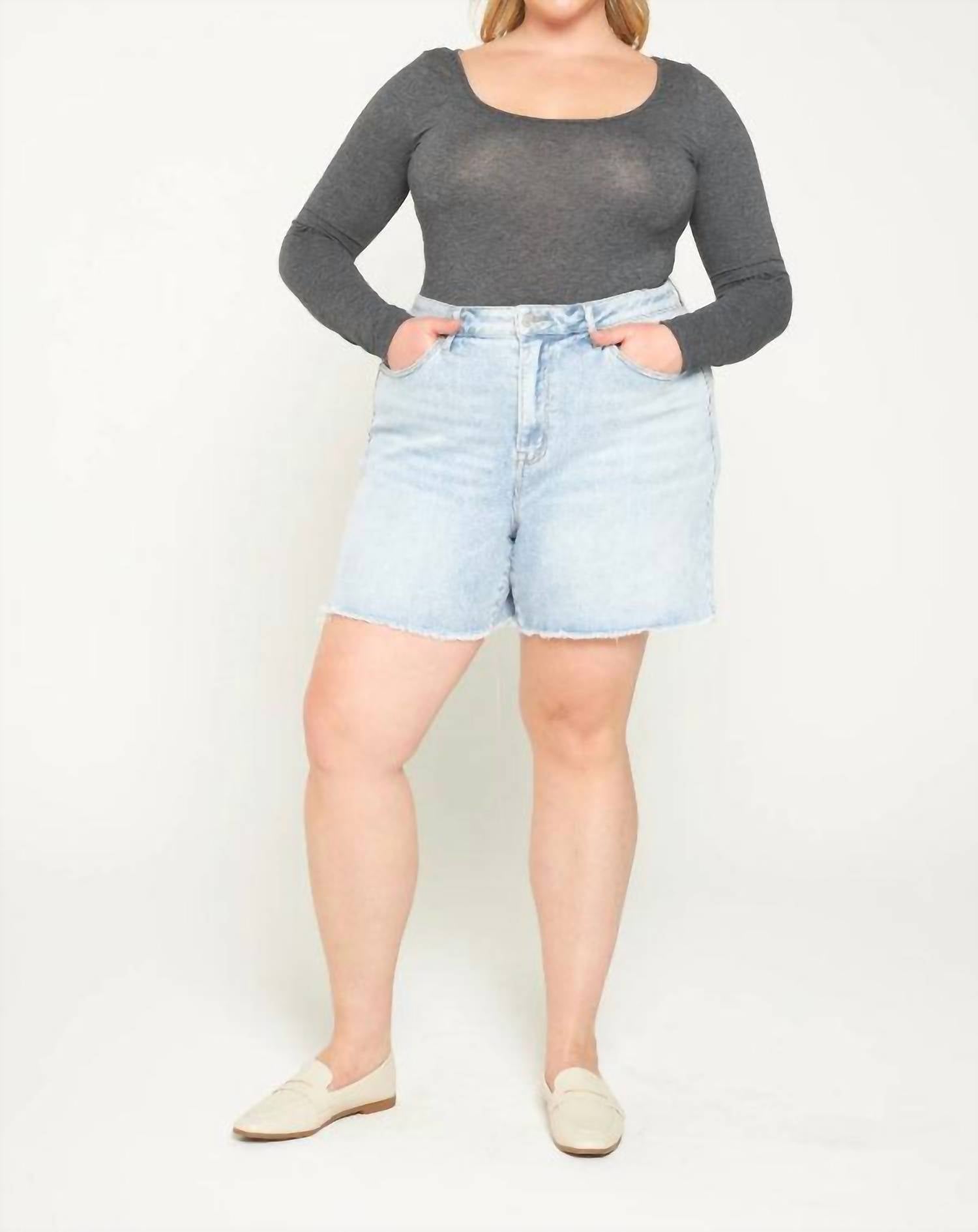 Mica Denim - Mica High Rise Denim Shorts