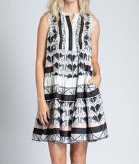 Apny - Sleeveless Pintuck Mini Dress