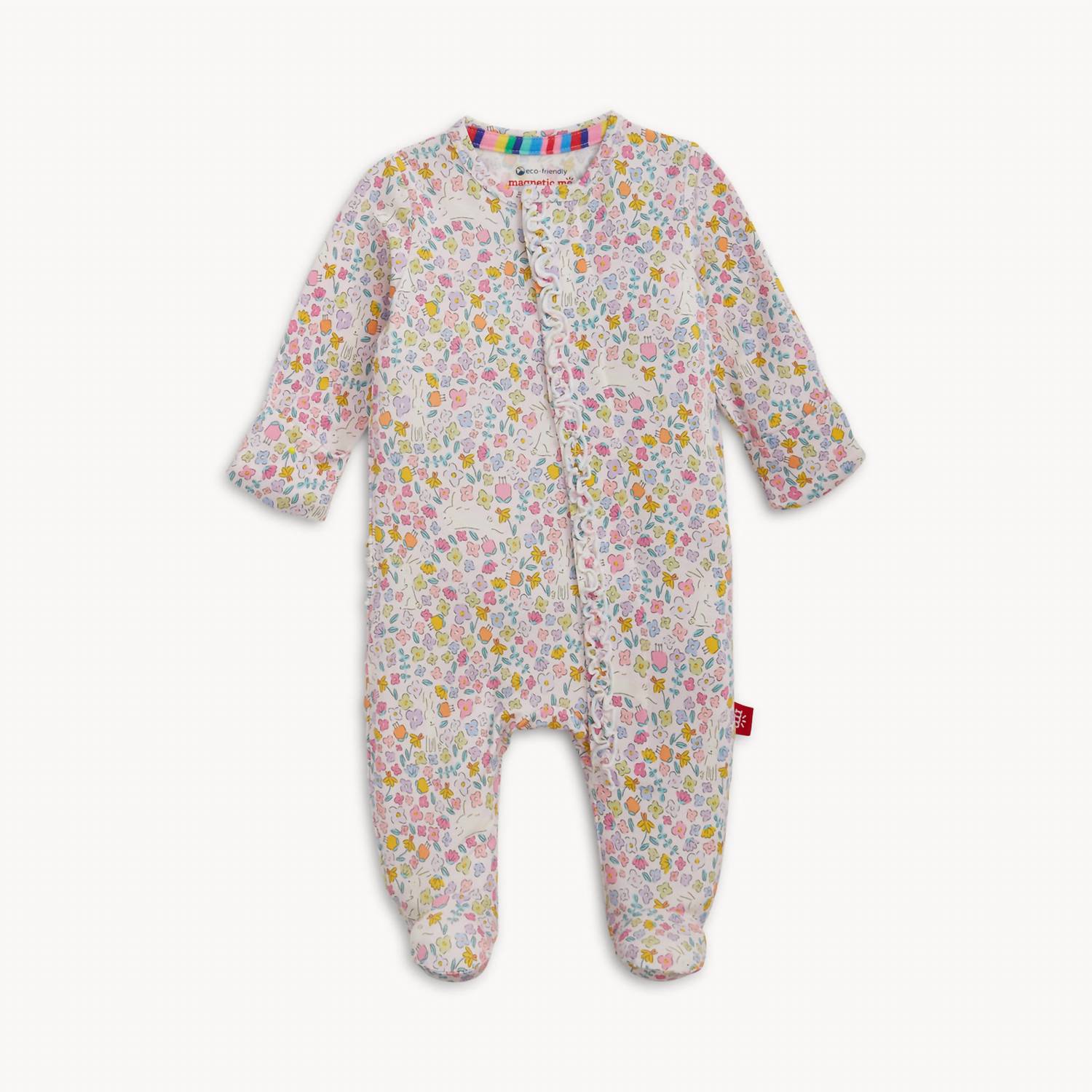 magnetic me Kid's Modal Ruffle Footie in bunny - kids' item