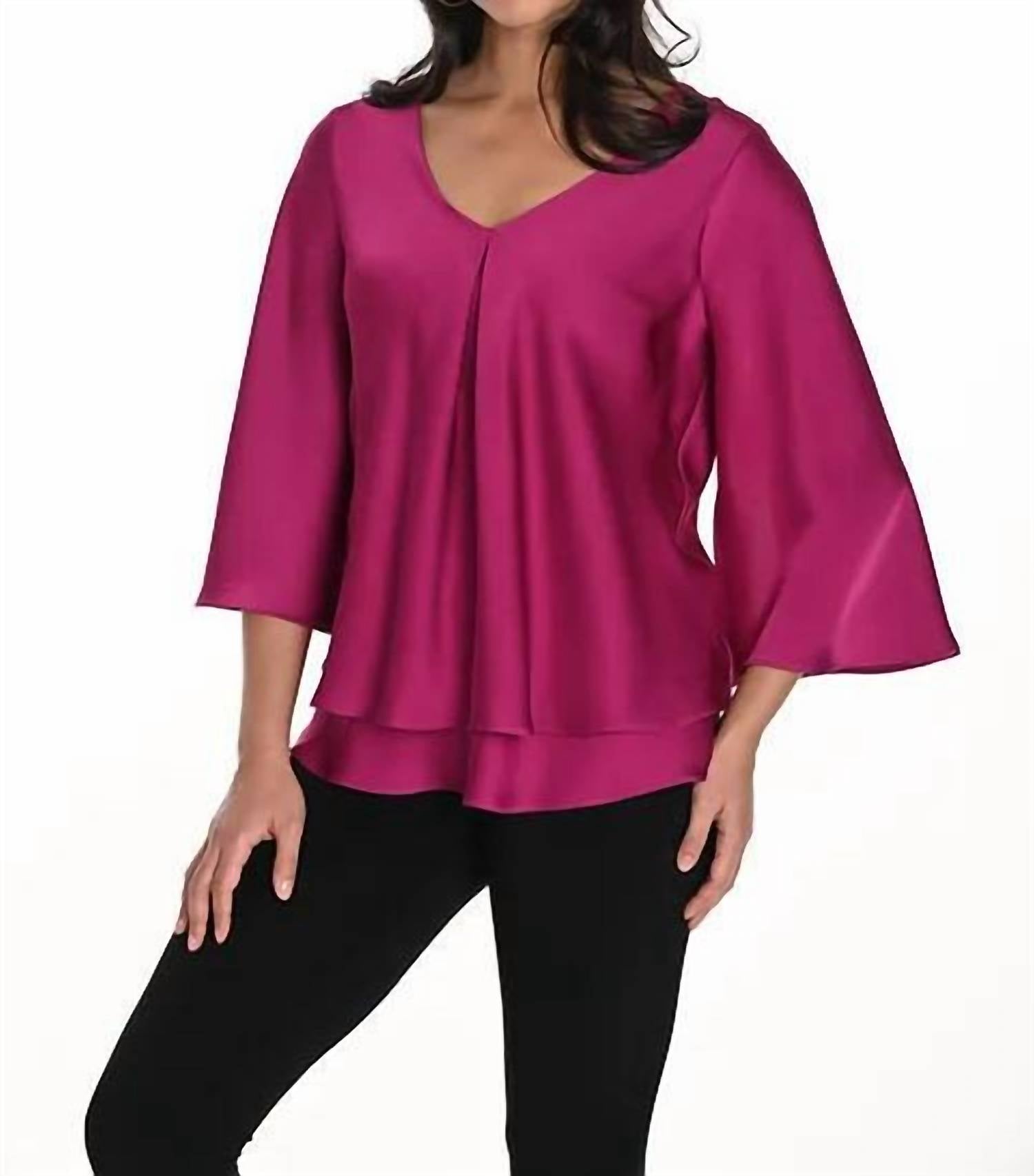 Frank Lyman - Women's Pleat Front Top