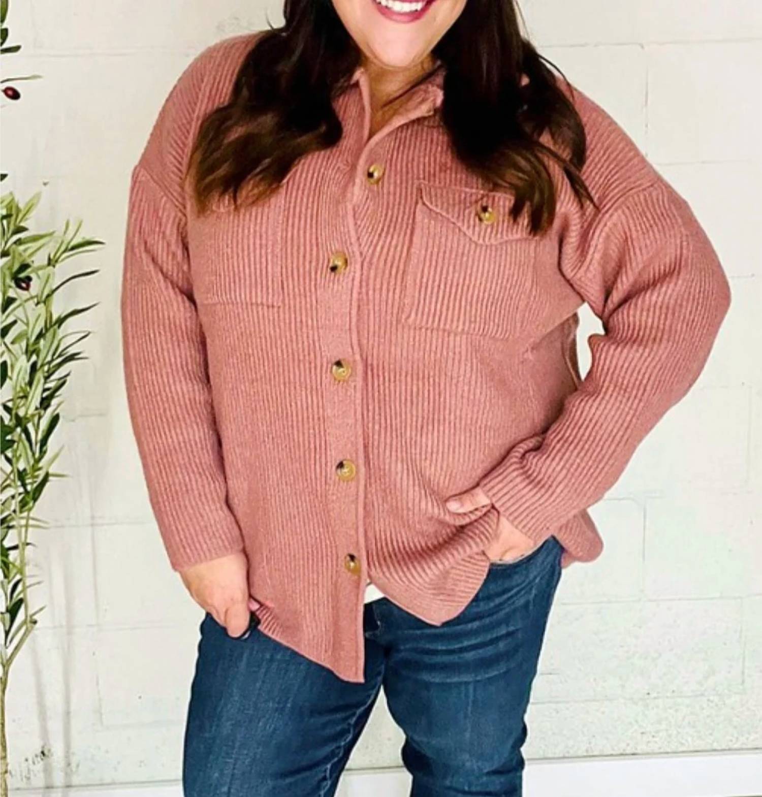 Entro - Sweater Shacket - Plus