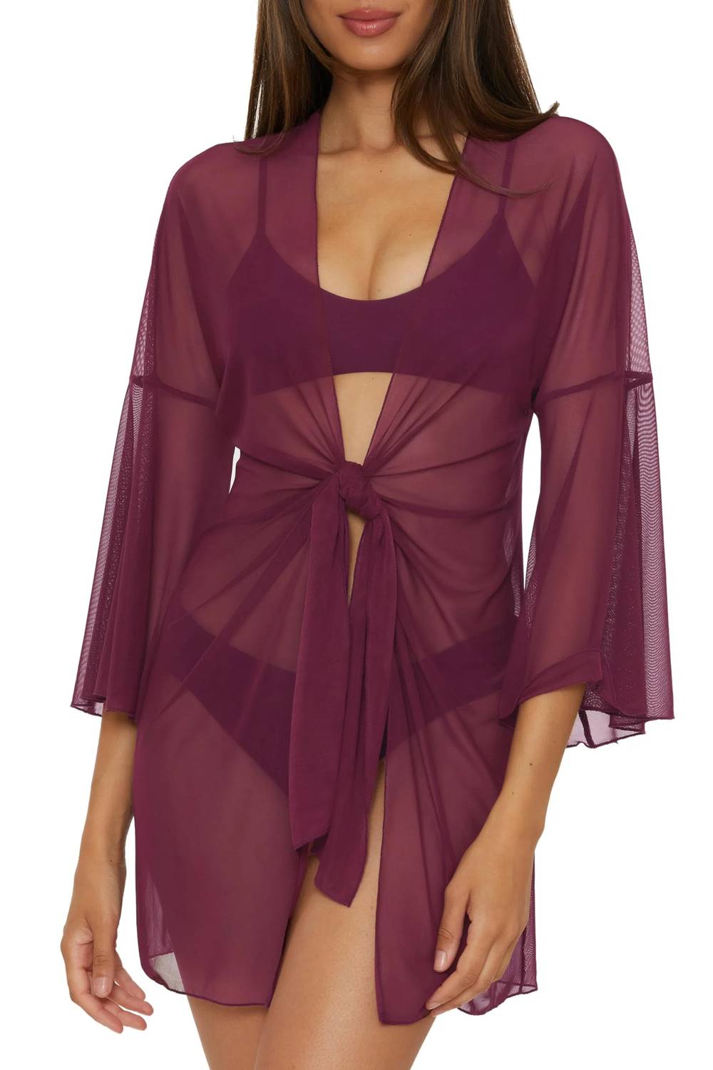 Becca - Mesh Tunic Casual Sheer Beach Cover Ups