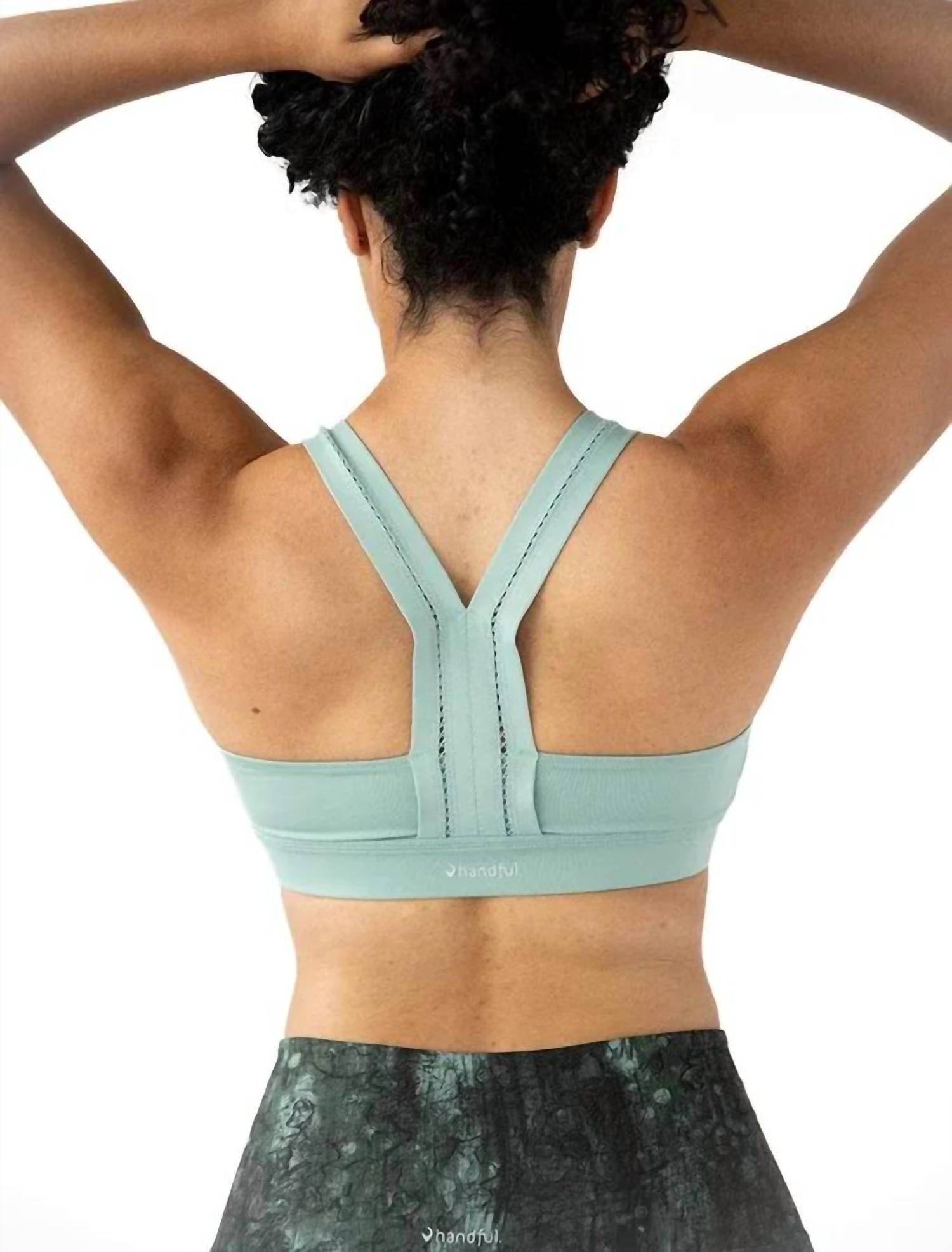 Handful Y Back Bra in mint green - women's intimate - detail view