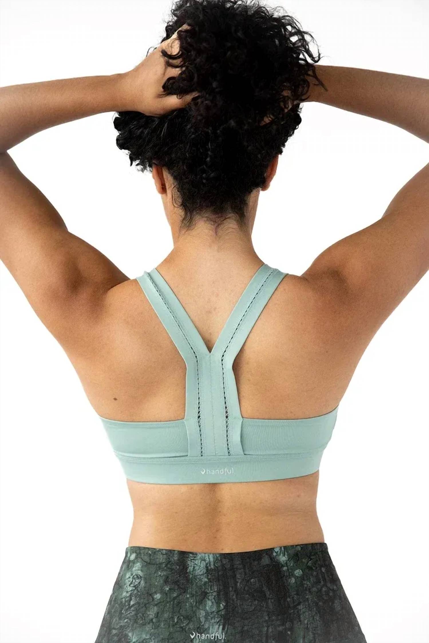 Handful Y Back Bra in mint green - women's intimate - alternate view