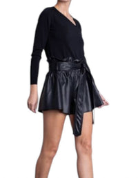 Karina Grimaldi - Juana Vegan Leather Shorts