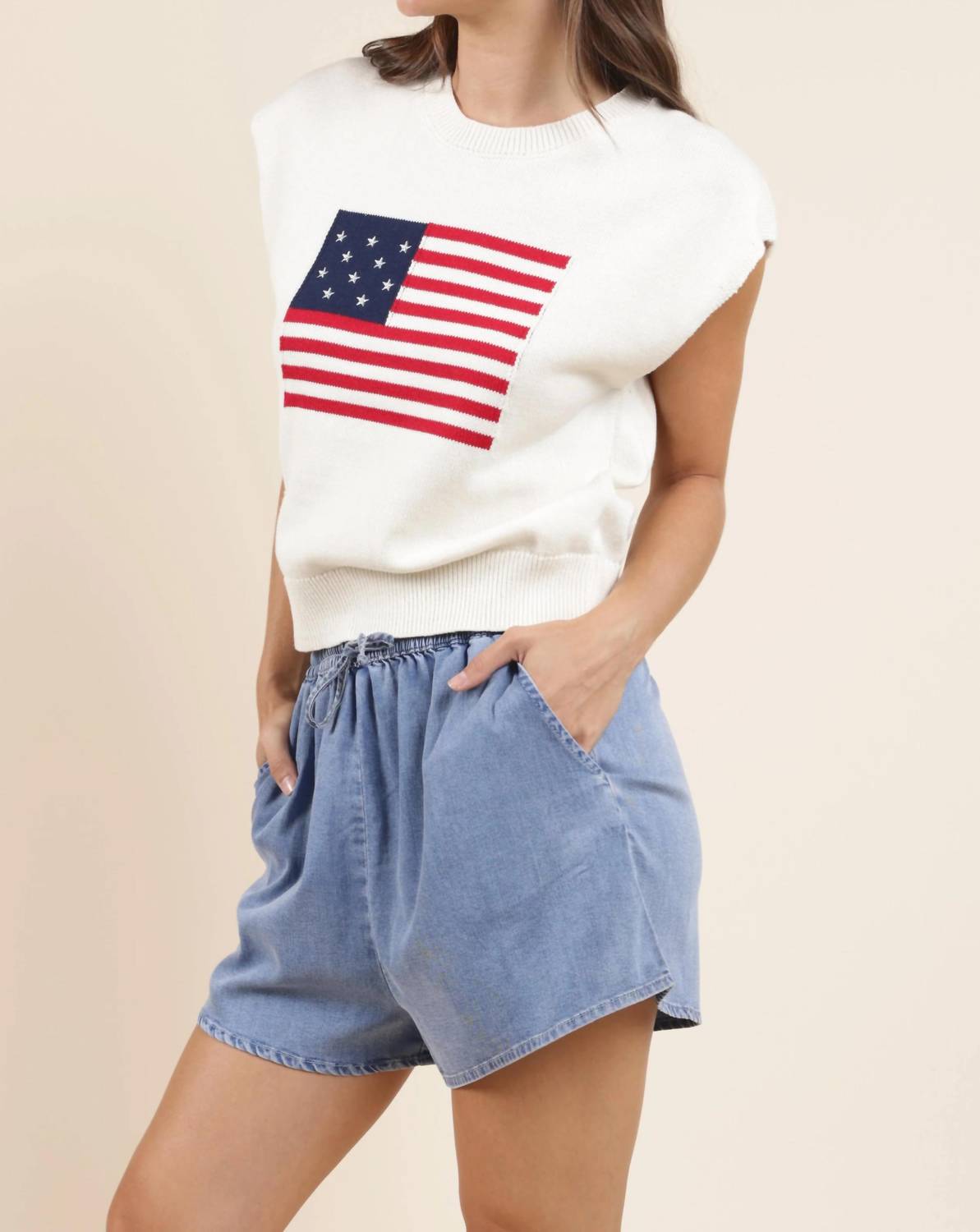 Sadie & Sage - American Dream Flag Sweater