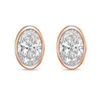 Diana M Jewels - Women's Oval Lab-grown Diamond Stud Earrings (2.50 Tcw) - Classic Plus