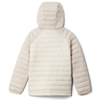 Columbia Kids' Powder lite II Hooded Jacket in white cream - kids' jacket - detail view
