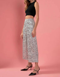 English Factory - Sequin Tweed Culotte Pants