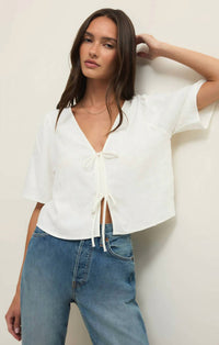 Z Supply - La Belle Linen Cropped Top