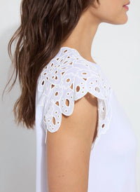 Lysse - Katarina Eyelet Sleeve Trim Top