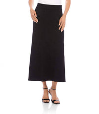 Karen Kane Sweater Knit Midi Skirt in black - women's skirt