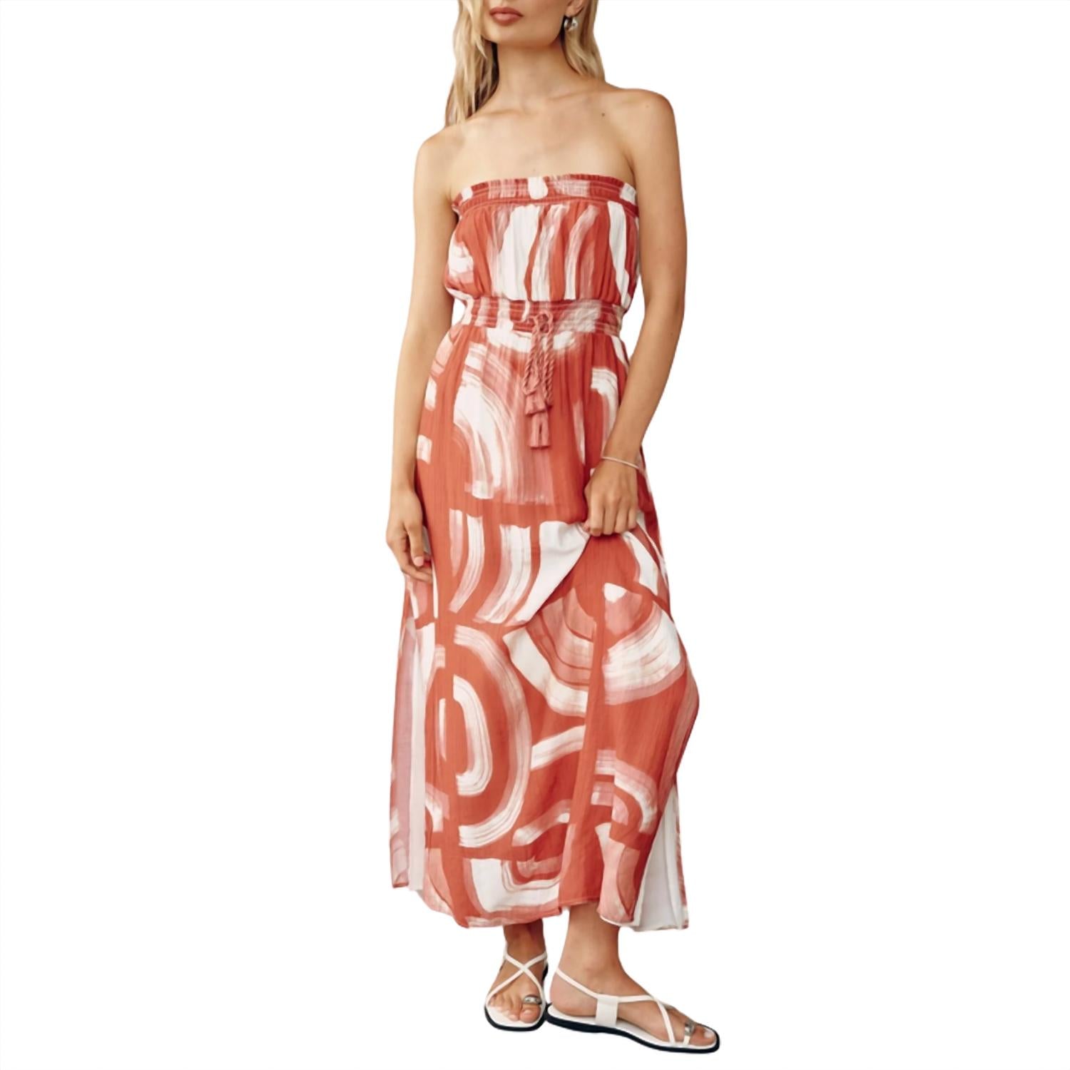 Bella Dahl - Women's Strapless Elastic Waist Midi Dress