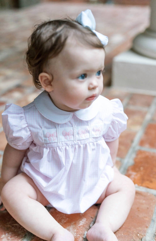 Lullaby Set - Girls Ruth Ribbon Bubble Romper