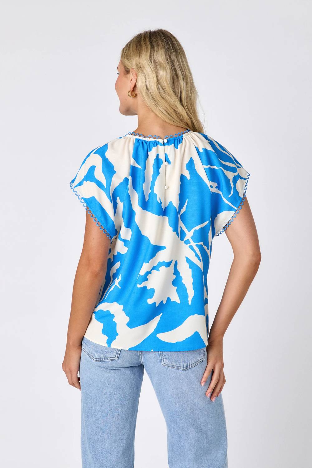 Crosby By Mollie Burch - Bess Scalloped Lace Trim Top