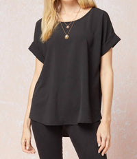 Entro - Short Sleeve Scoop Neck Top