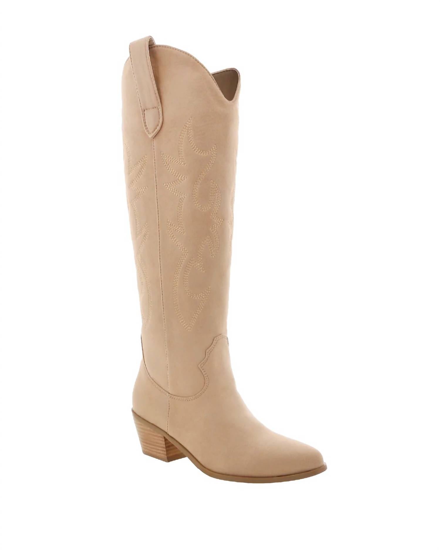 BiLLiNi Women's Urson Western Boots in porcini suede - women's shoe