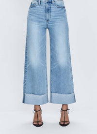 Pistola - Lana Crop Wide Leg Cuffed Jeans