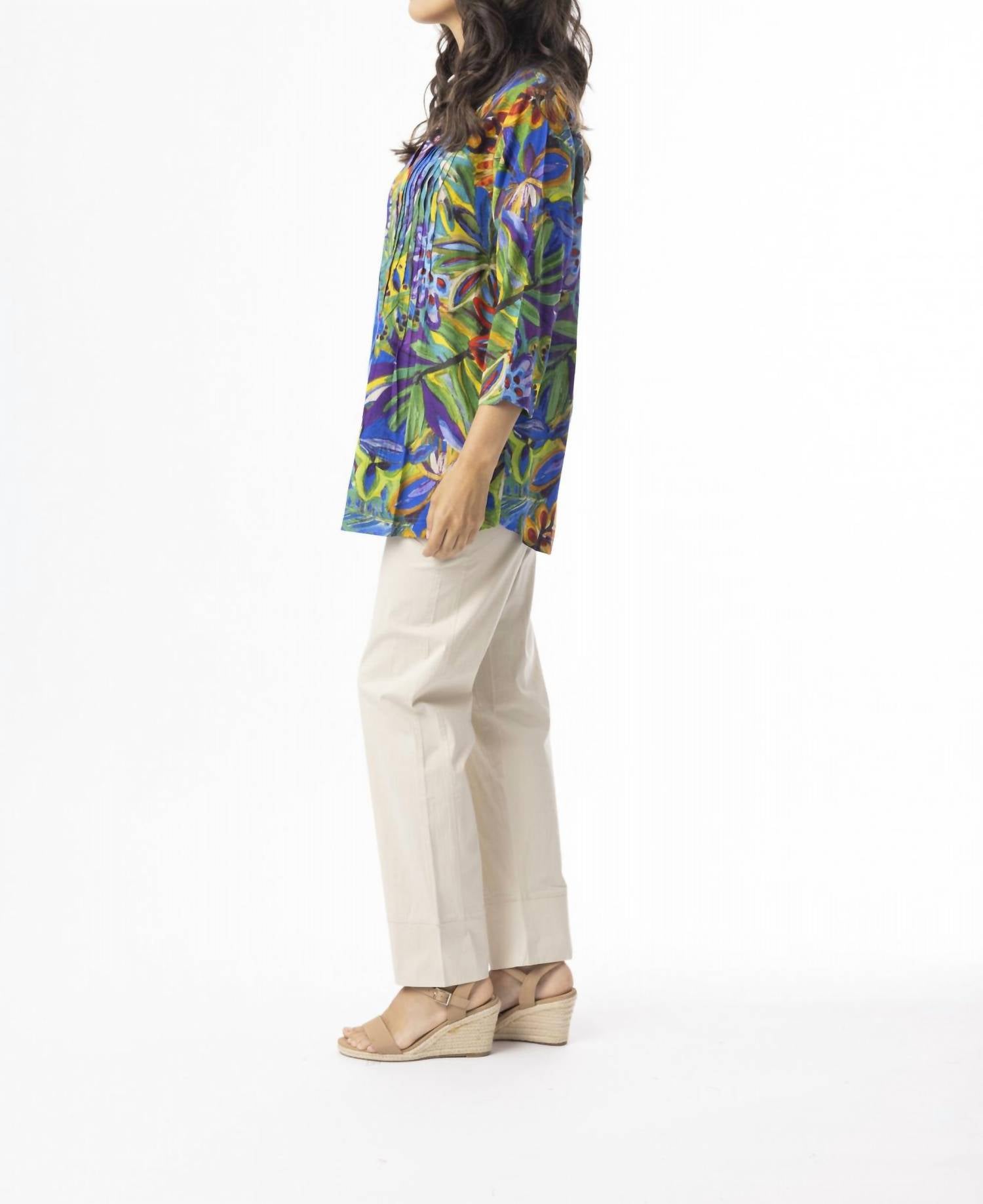 Orientique - Zapallar Pleated Long Sleeve Top