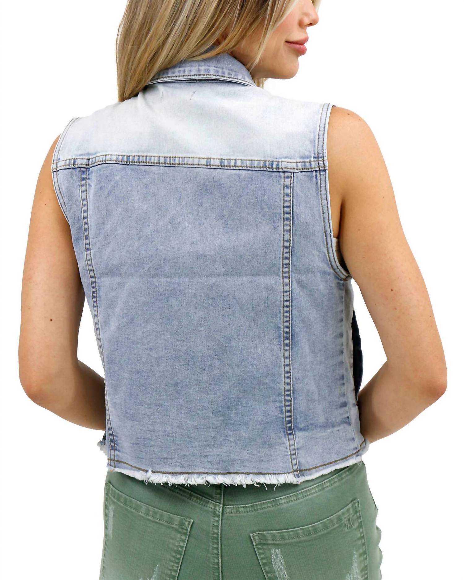 Grace And Lace - Soft Wash Denim Vest