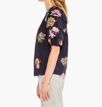 Nic + Zoe Women's Bess Bright Spot Top in indigo multi - women's top - alternate view
