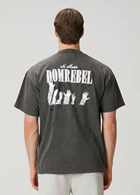 DOMREBEL Mozart Graphic Cotton T-shirt in black - men's t-shirt - alternate view