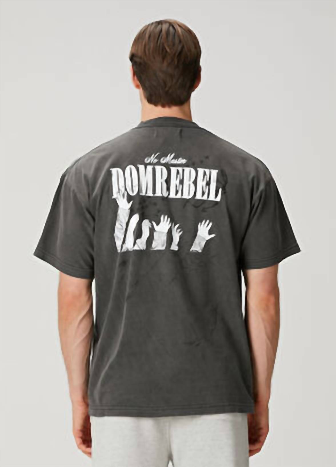 DOMREBEL Mozart Graphic Cotton T-shirt in black - men's t-shirt - alternate view