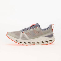 On Women's Cloudsurfer Trail Running Shoes in fossil ivory - women's shoe - detail view