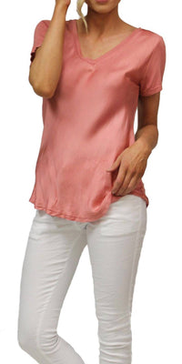 Gigi Moda - Nola Satin Scoop Neck Tee