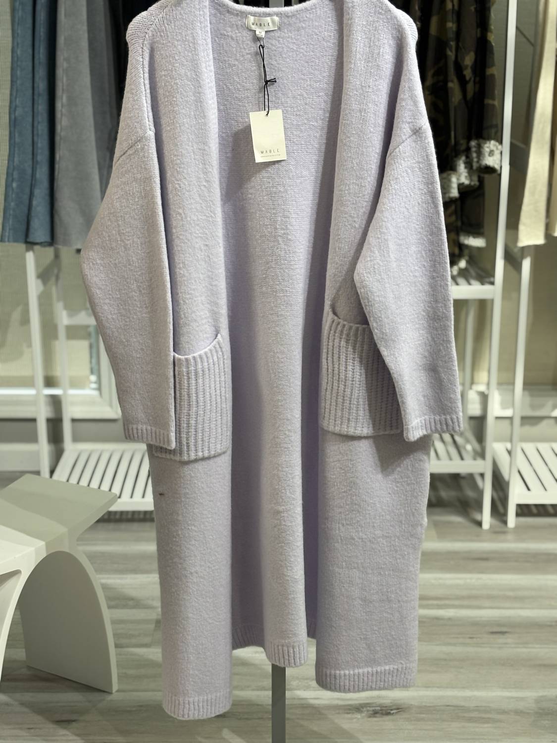 Mable - Women's Fuzzy Midi Cardigan