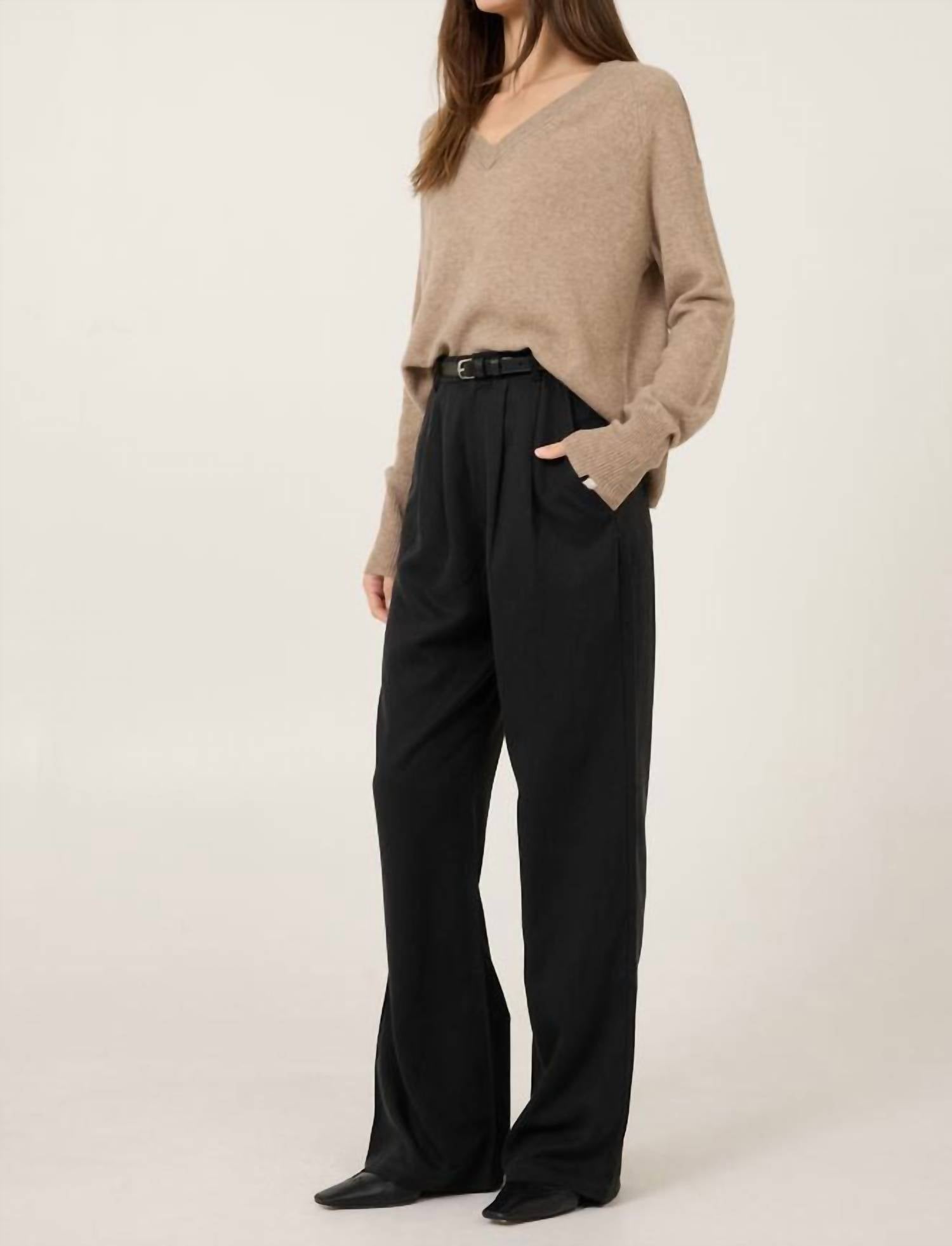 One Grey Day - Sloane Cashmere V Neck Sweater