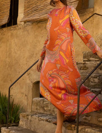Oliphant - Long Sleeve Shift Maxi Dress