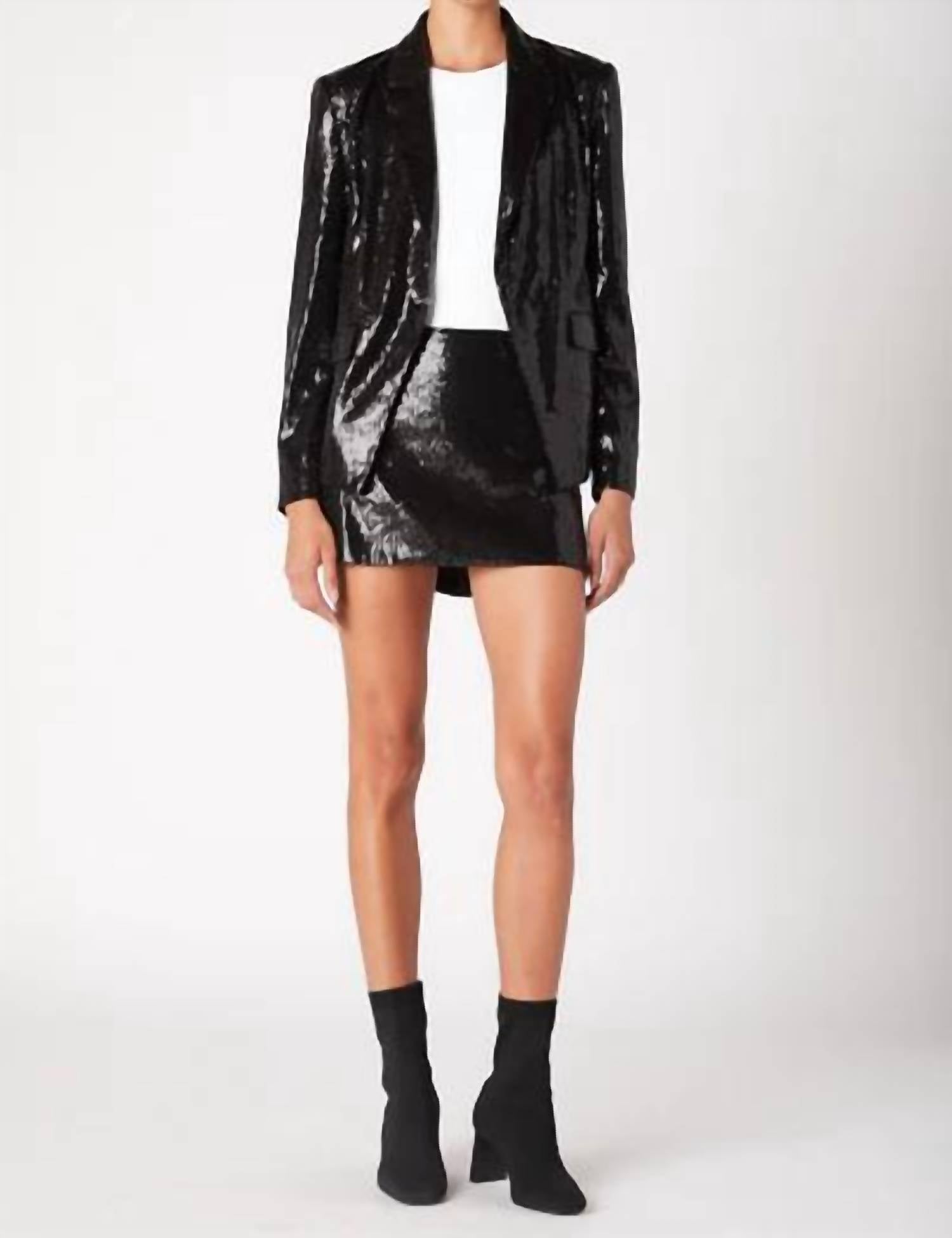 Blanknyc - Double Notched Sequin Blazer