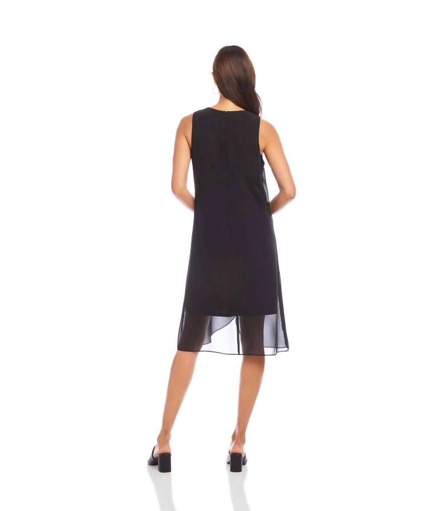 Karen Kane - Sleeveless Draped Crossover Dress