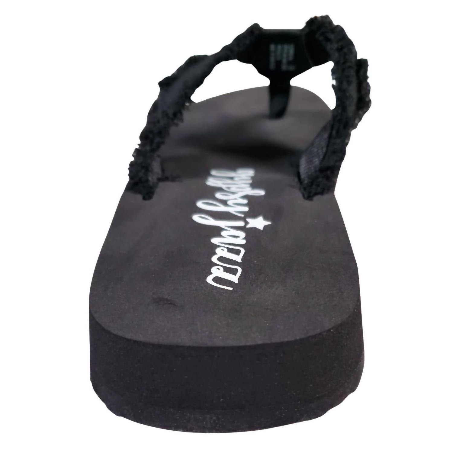 Very G - Women's Encore Frayed Top Fashion Flip Flop Sandal
