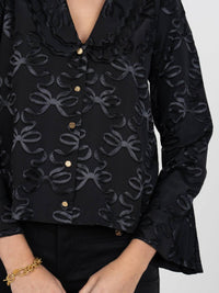 Emily Mccarthy - Cameron Pleated Cuff Sleeves Top