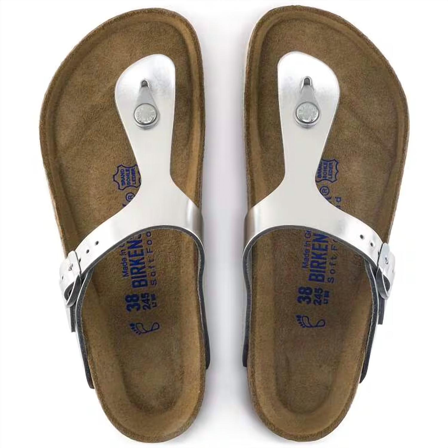 Birkenstock - Women's Gizeh Leather Soft Footbed Sandals