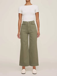 Dl1961 - Women'S - Hepburn Wide Leg High Rise Ankle Pants