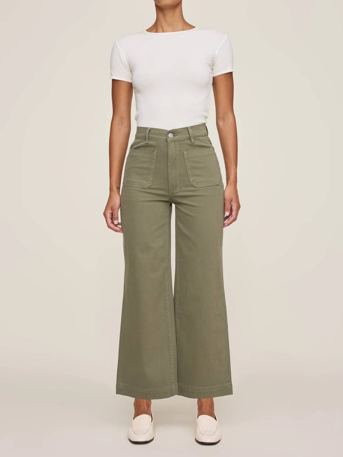 Dl1961 - Women'S - Hepburn Wide Leg High Rise Ankle Pants
