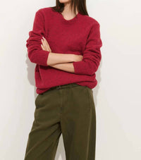 ALEX MILL 9th Street Pant in military olive - women's pants - detail view