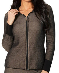 Two Tone Ribbed Cardigan