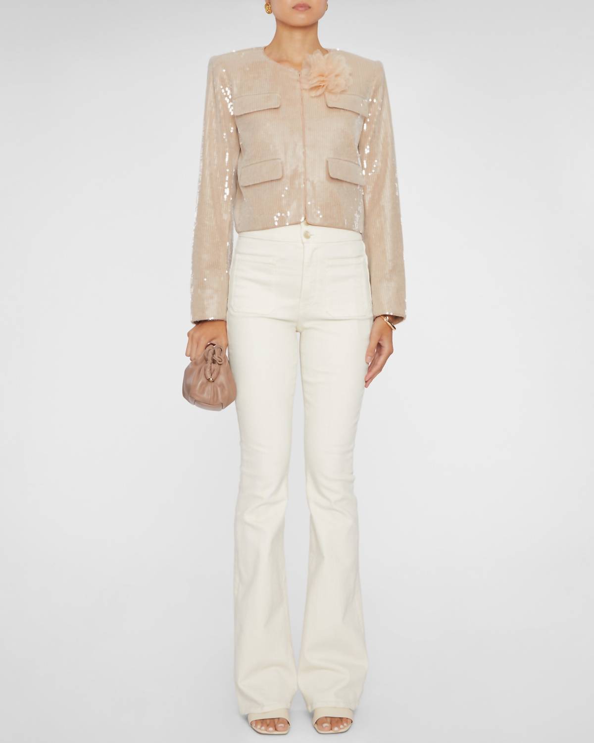 Self-Portrait - Champagne Sequin Jacket