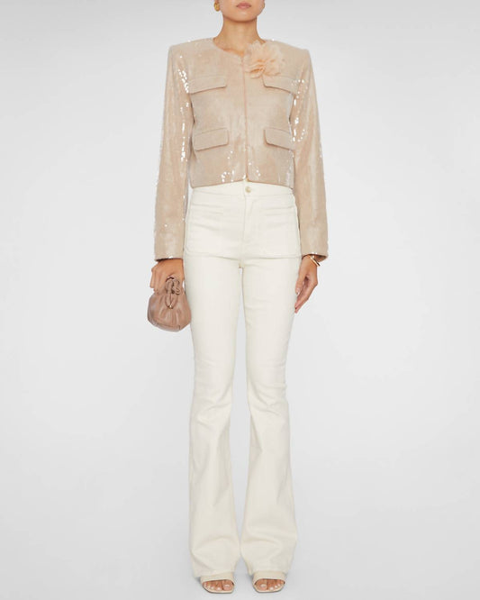 Self-Portrait - Champagne Sequin Jacket