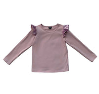 Kids Metallic Ruffle Top