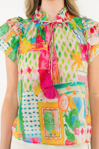 Thml - Floral Cap Sleeve Top