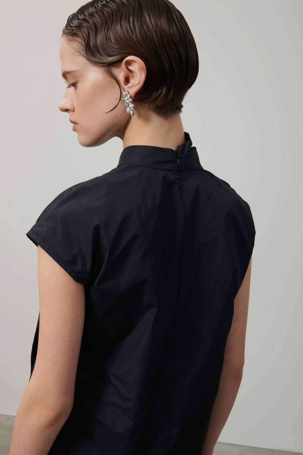 Beatrice .B - Taffeta Mockneck Blouse